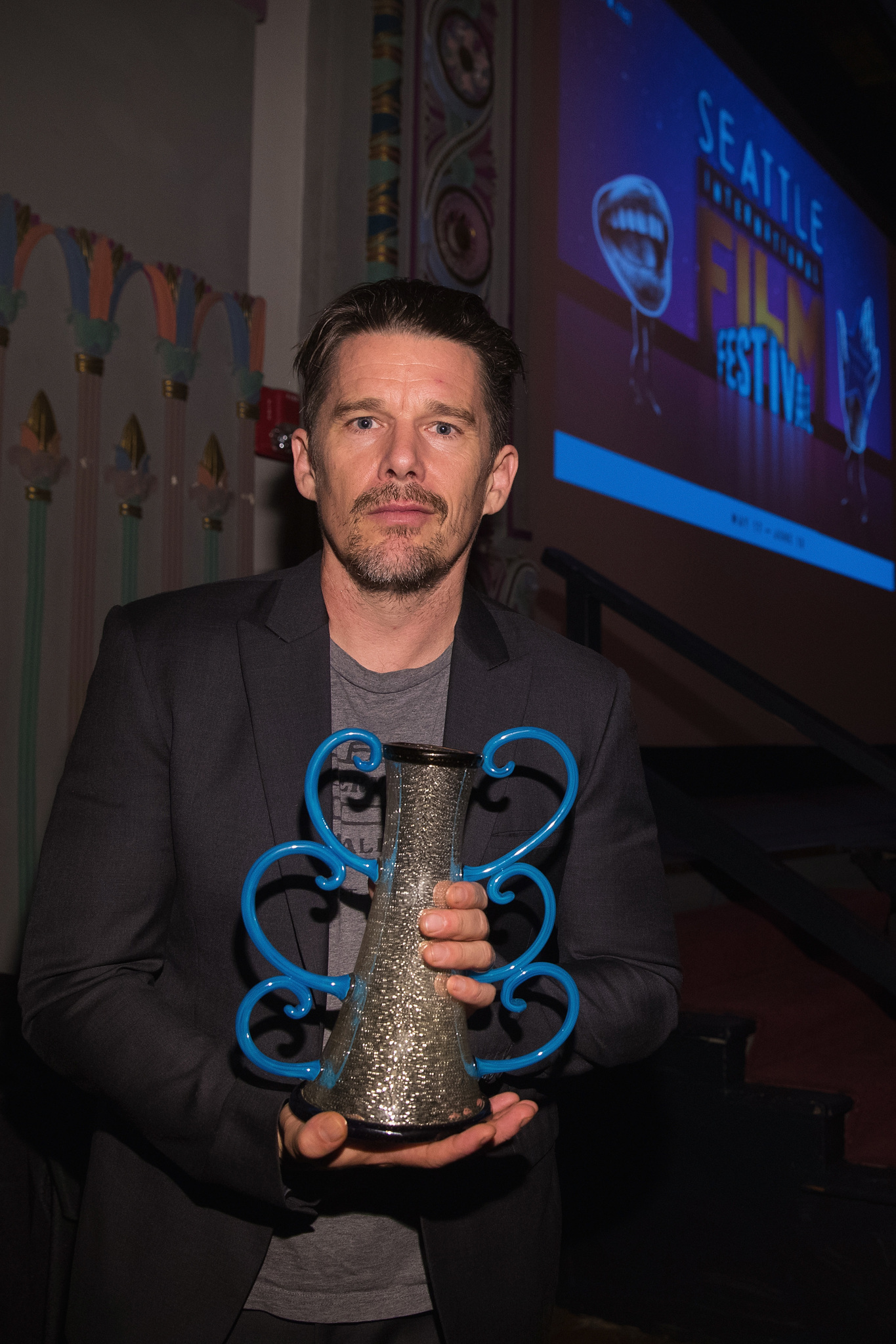 Ethan Hawke at an event for Blaze (2018)