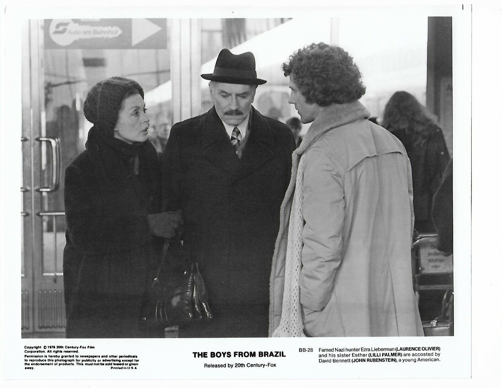 Laurence Olivier, Lilli Palmer, and John Rubinstein in The Boys from Brazil (1978)