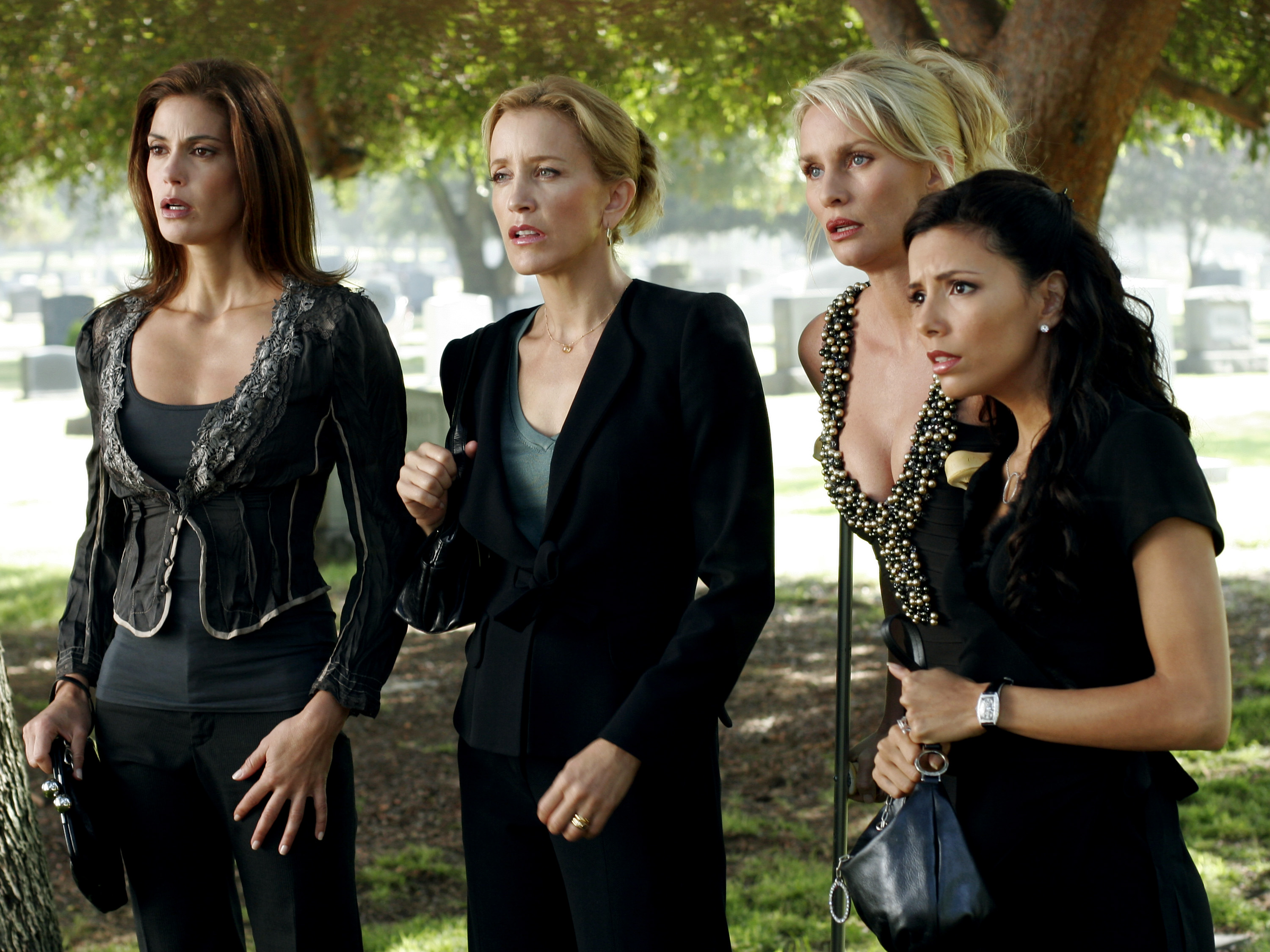 Teri Hatcher, Nicollette Sheridan, Felicity Huffman, and Eva Longoria in Desperate Housewives (2004)