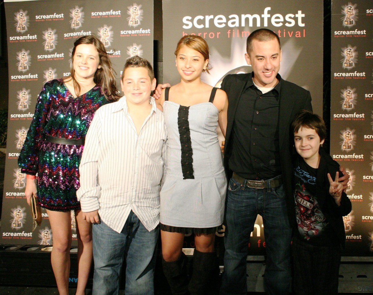 Michael Dougherty, Isabelle Deluce, Alberto Ghisi, Quinn Lord, and Samm Todd at an event for Krypto the Superdog (2005)