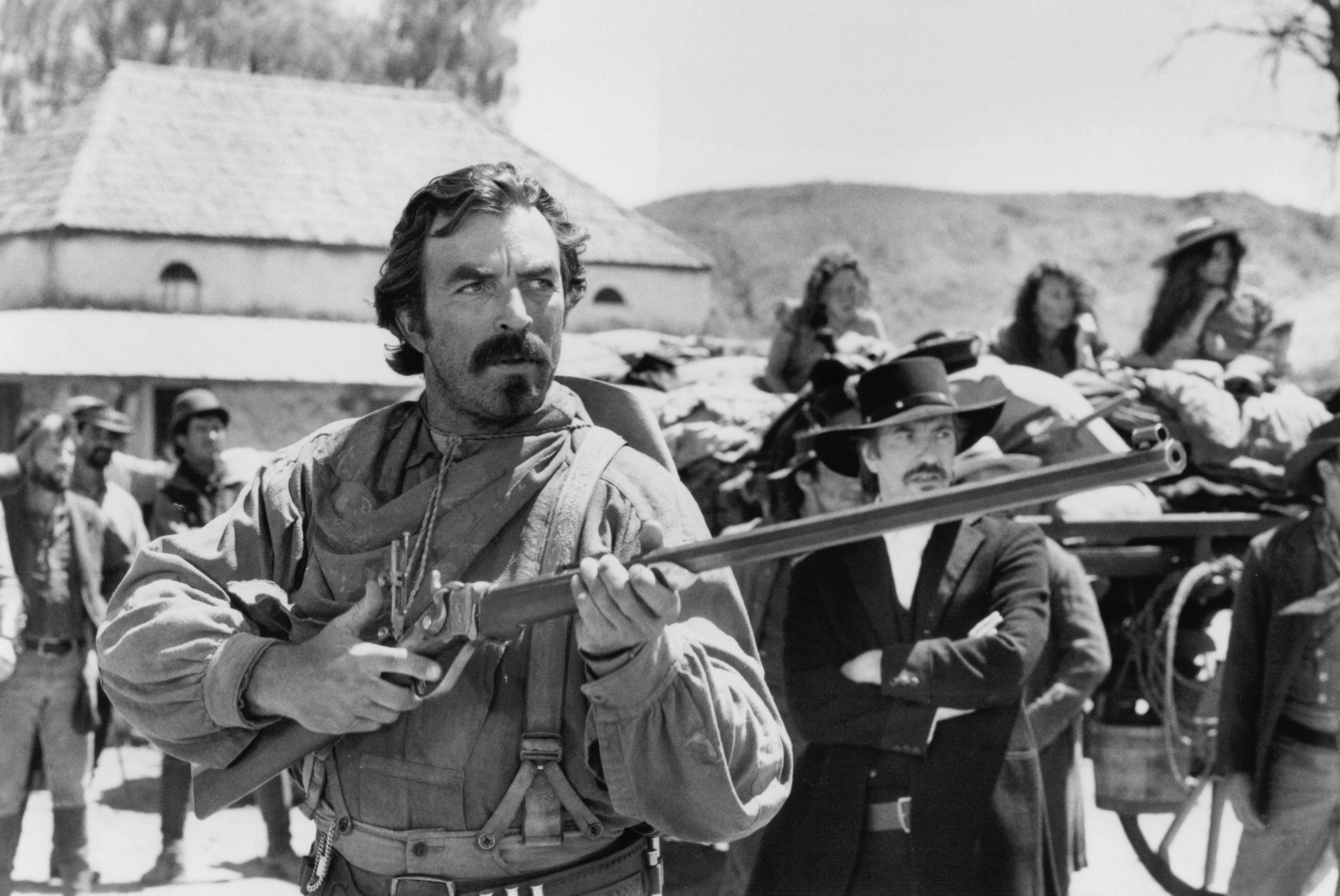 Alan Rickman and Tom Selleck in Quigley Down Under (1990)