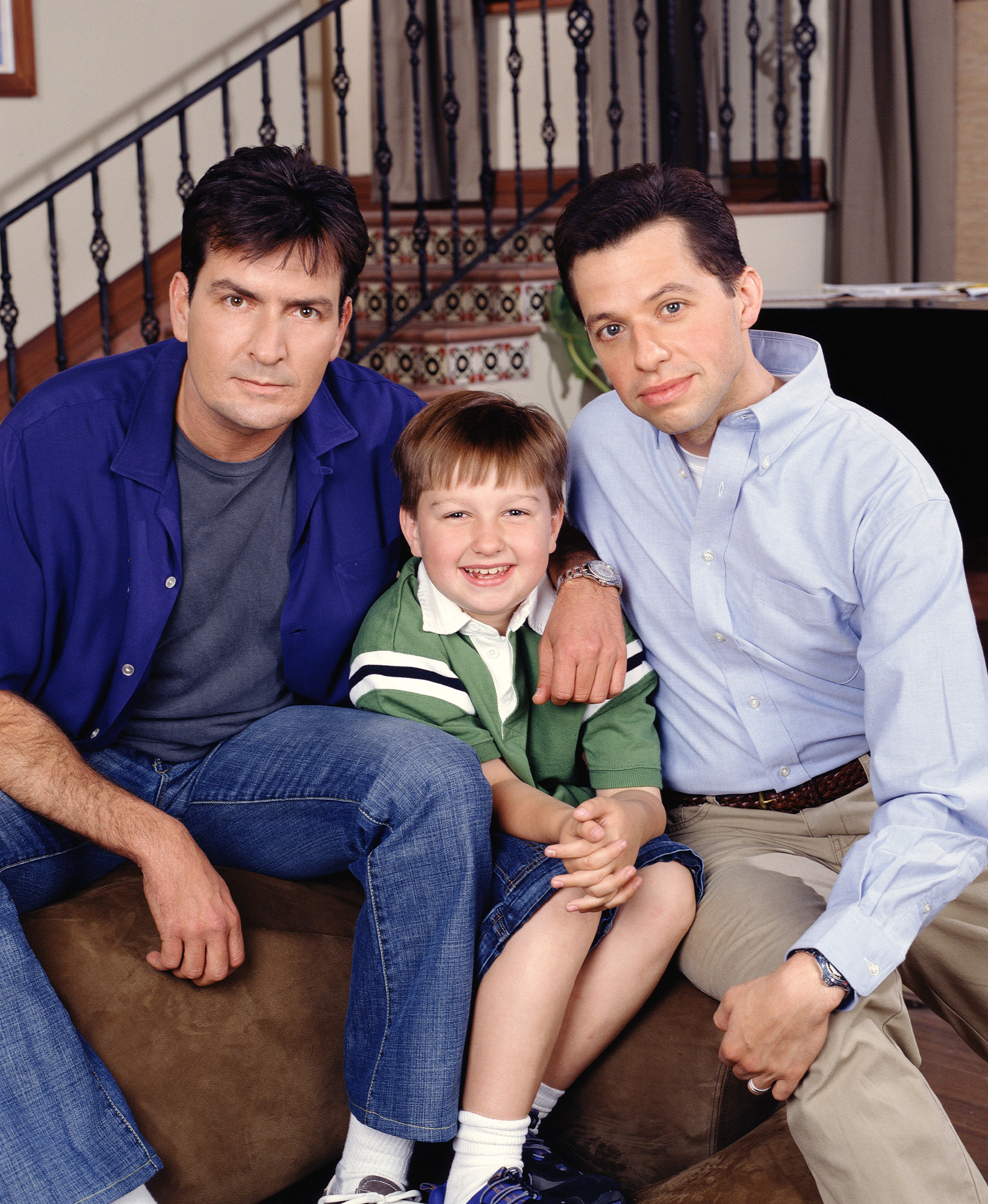 Charlie Sheen, Jon Cryer, and Angus T. Jones in Two and a Half Men (2003)