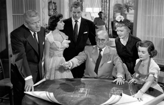 Elizabeth Taylor, Spencer Tracy, Joan Bennett, Billie Burke, Marietta Canty, Moroni Olsen, and Don Taylor in Father's Little Dividend (1951)