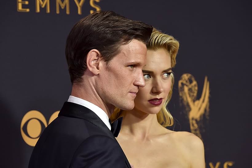 Matt Smith and Vanessa Kirby at an event for The 69th Primetime Emmy Awards (2017)