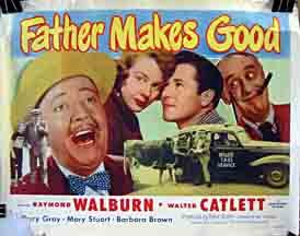 Walter Catlett, Brett King, Mary Stuart, and Raymond Walburn in Father Makes Good (1950)