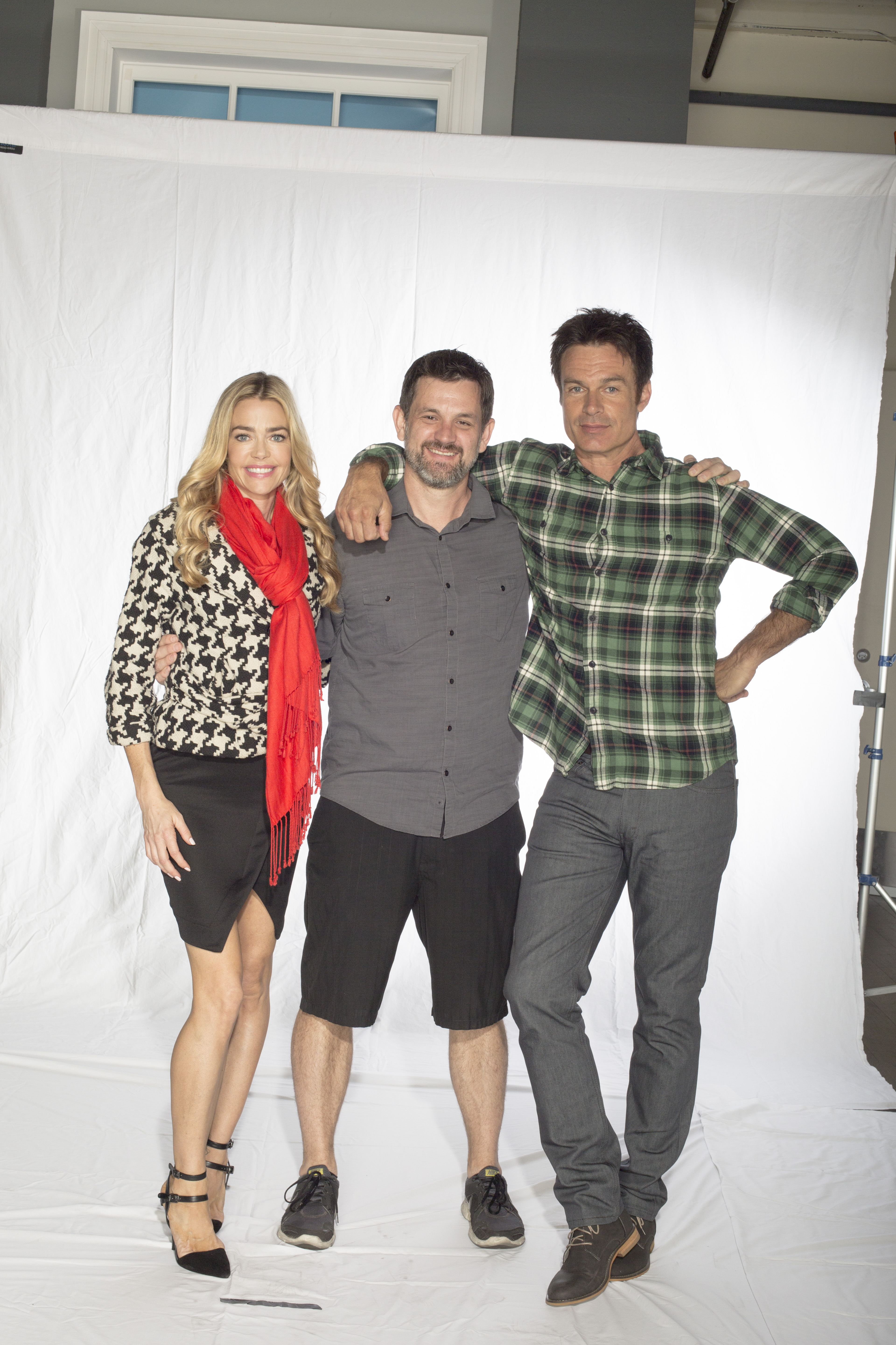 Denise Richards, Patrick Muldoon, and Sean Olson in A Christmas Reunion (2015)