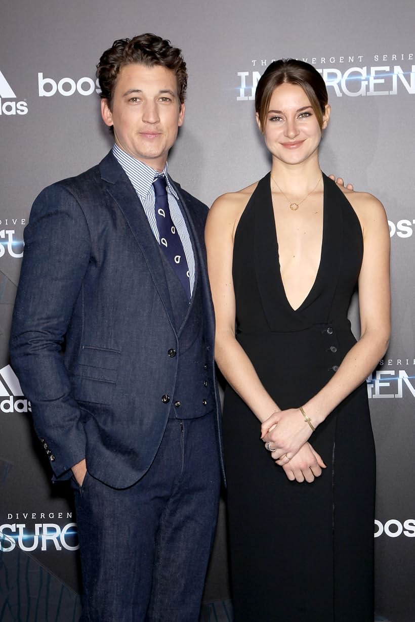 Shailene Woodley and Miles Teller at an event for The Divergent Series: Insurgent (2015)