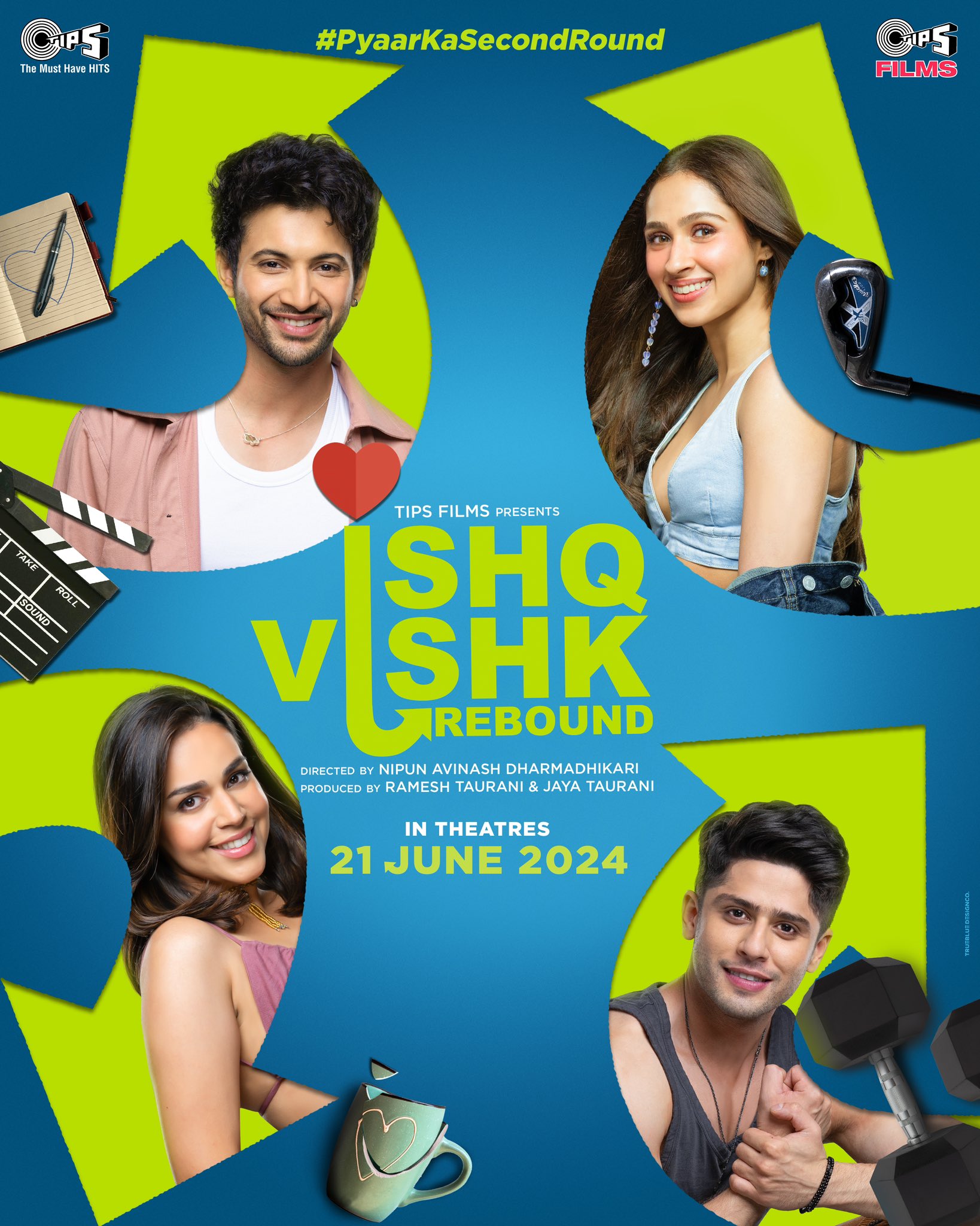 Jibraan Khan, Pashmina Roshan, Rohit Saraf, and Naila Grrewal in Ishq Vishk Rebound (2024)