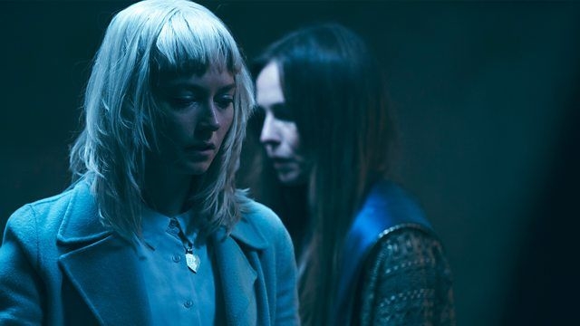 Tara Fitzgerald and Lydia Wilson in Requiem (2018)