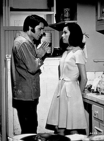 Elvis Presley and Mary Tyler Moore in "Change of Habit," Universal, 1969.