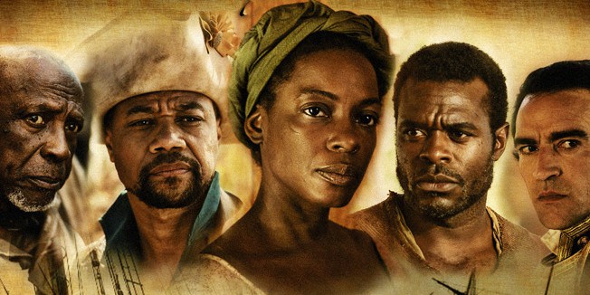 Cuba Gooding Jr., Ben Chaplin, Louis Gossett Jr., Lyriq Bent, and Aunjanue Ellis-Taylor in The Book of Negroes (2015)