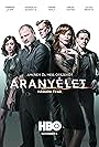 Zsolt Anger, Szabolcs Thuróczy, Eszter Ónodi, Laura Döbrösi, and Renátó Olasz in Aranyélet (2015)