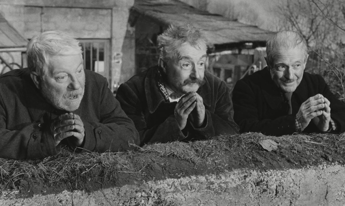 Pierre Fresnay, Jean Gabin, and Noël-Noël in Les vieux de la vieille (1960)