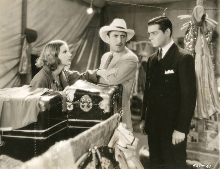 Clark Gable, Greta Garbo, and John Miljan in Susan Lenox (Her Fall and Rise) (1931)