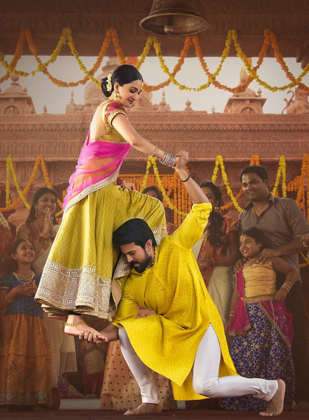 Ram Charan and Kiara Advani in Vinaya Vidheya Rama (2019)