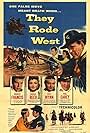 Donna Reed, Philip Carey, Robert Francis, and May Wynn in They Rode West (1954)