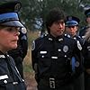 Debralee Scott, Brian Tochi, and Shawn Weatherly in Police Academy 3: Back in Training (1986)