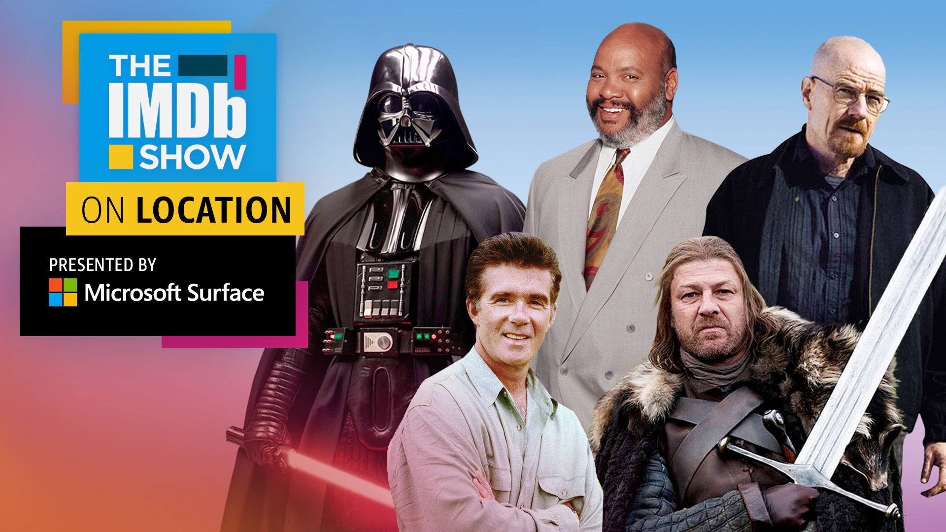 Sean Bean, James Earl Jones, David Prowse, Alan Thicke, James Avery, and Bryan Cranston in "The IMDb Show" On Location: Best TV & Movie Dads (2019)