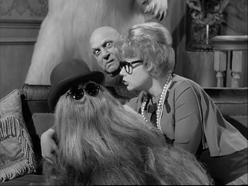 Jackie Coogan, Diane Jergens, and Felix Silla in The Addams Family (1964)