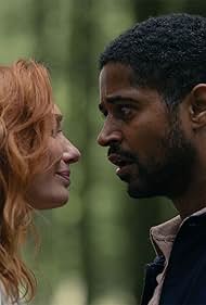 Alfred Enoch and Eleanor Tomlinson in The Couple Next Door (2023)