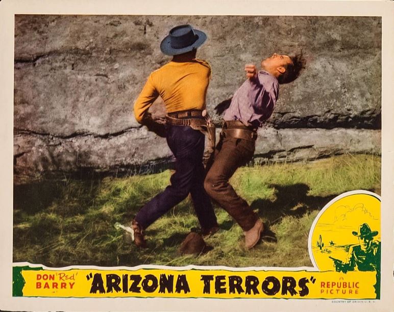 Don 'Red' Barry and John Maxwell in Arizona Terrors (1942)