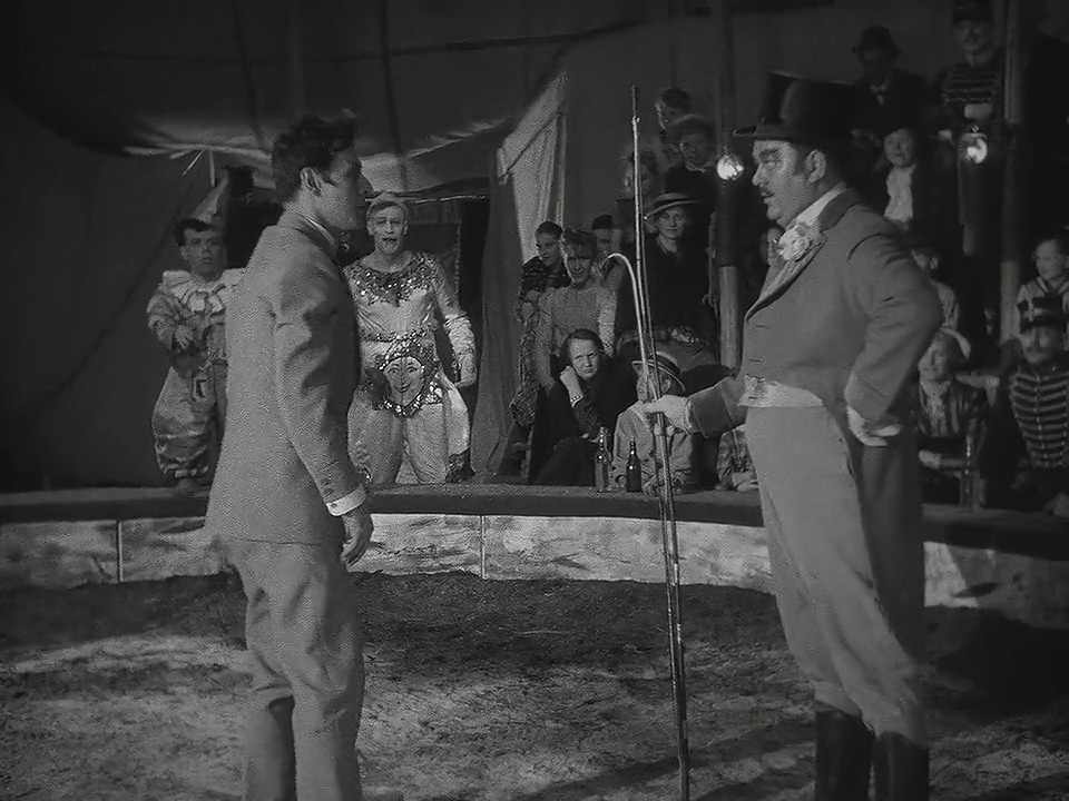 Anders Ek, Hasse Ekman, and Åke Grönberg in Sawdust and Tinsel (1953)