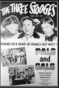 Moe Howard, Larry Fine, Ruth Godfrey, Shemp Howard, Christine McIntyre, and Norma Randall in Pals and Gals (1954)