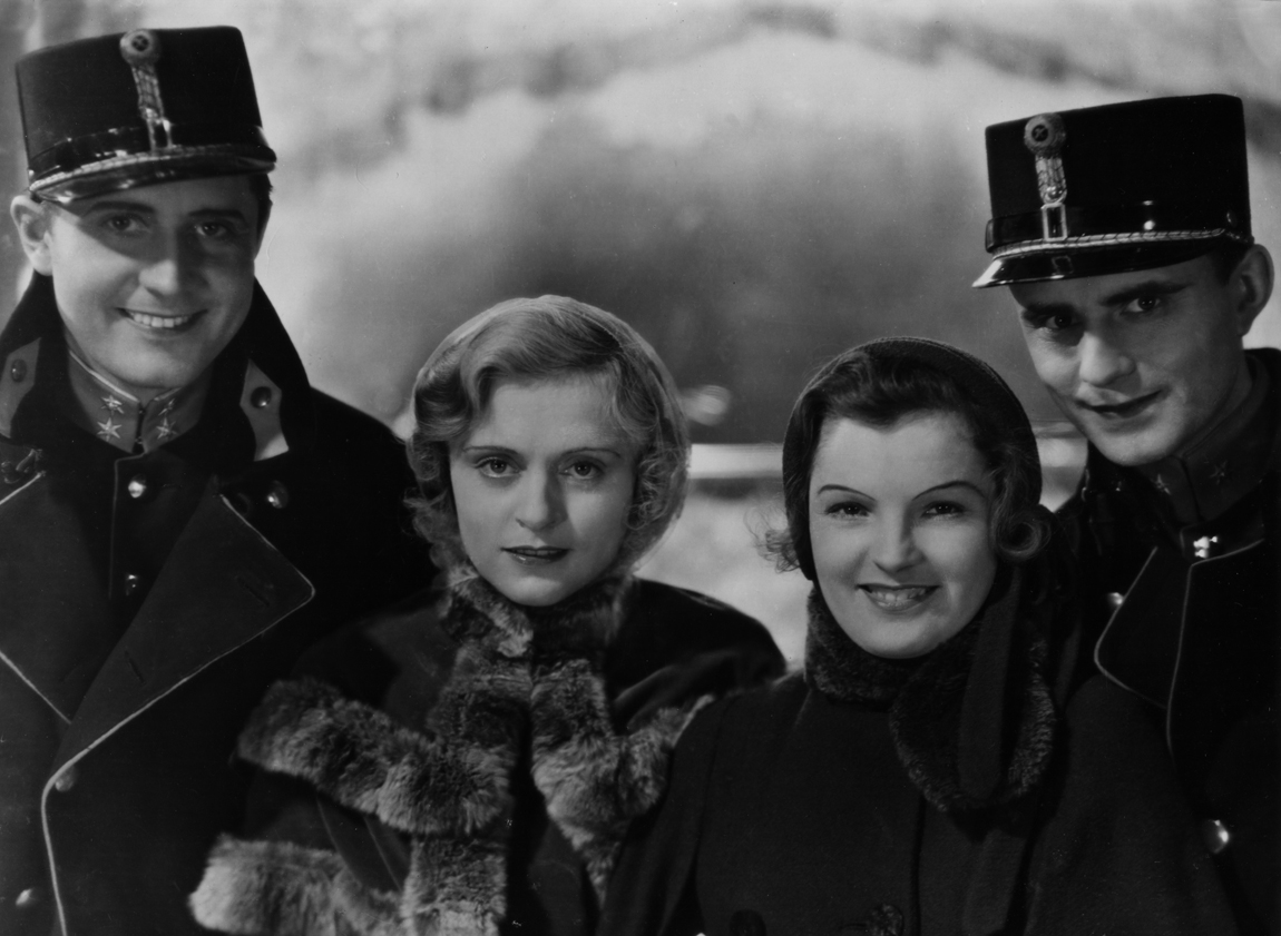 Magda Schneider, Carl Esmond, Wolfgang Liebeneiner, and Luise Ullrich in Playing at Love (1933)