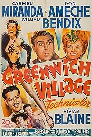 Carmen Miranda, Don Ameche, William Bendix, and Vivian Blaine in Greenwich Village (1944)