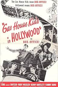 Benny Bartlett, Tommy Bond, Jan Bryant, Milton Parsons, Carl 'Alfalfa' Switzer, Michael Whalen, and Rudy Wissler in The Gas House Kids in Hollywood (1947)