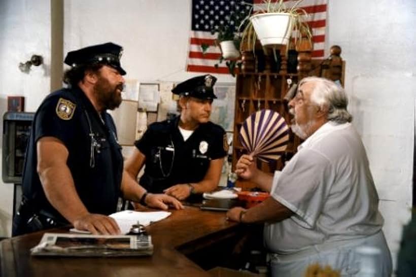 Terence Hill, Buffy Dee, and Bud Spencer in Miami Supercops (1985)