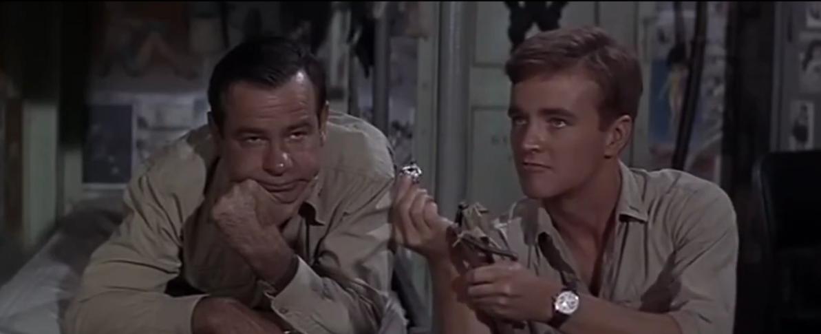 Walter Matthau and Robert Walker Jr. in Ensign Pulver (1964)