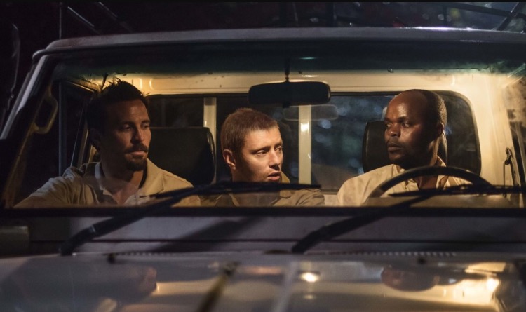 Aksel Hennie, Tobias Santelmann, and Patrick Madise in The Congo Murders (2018)