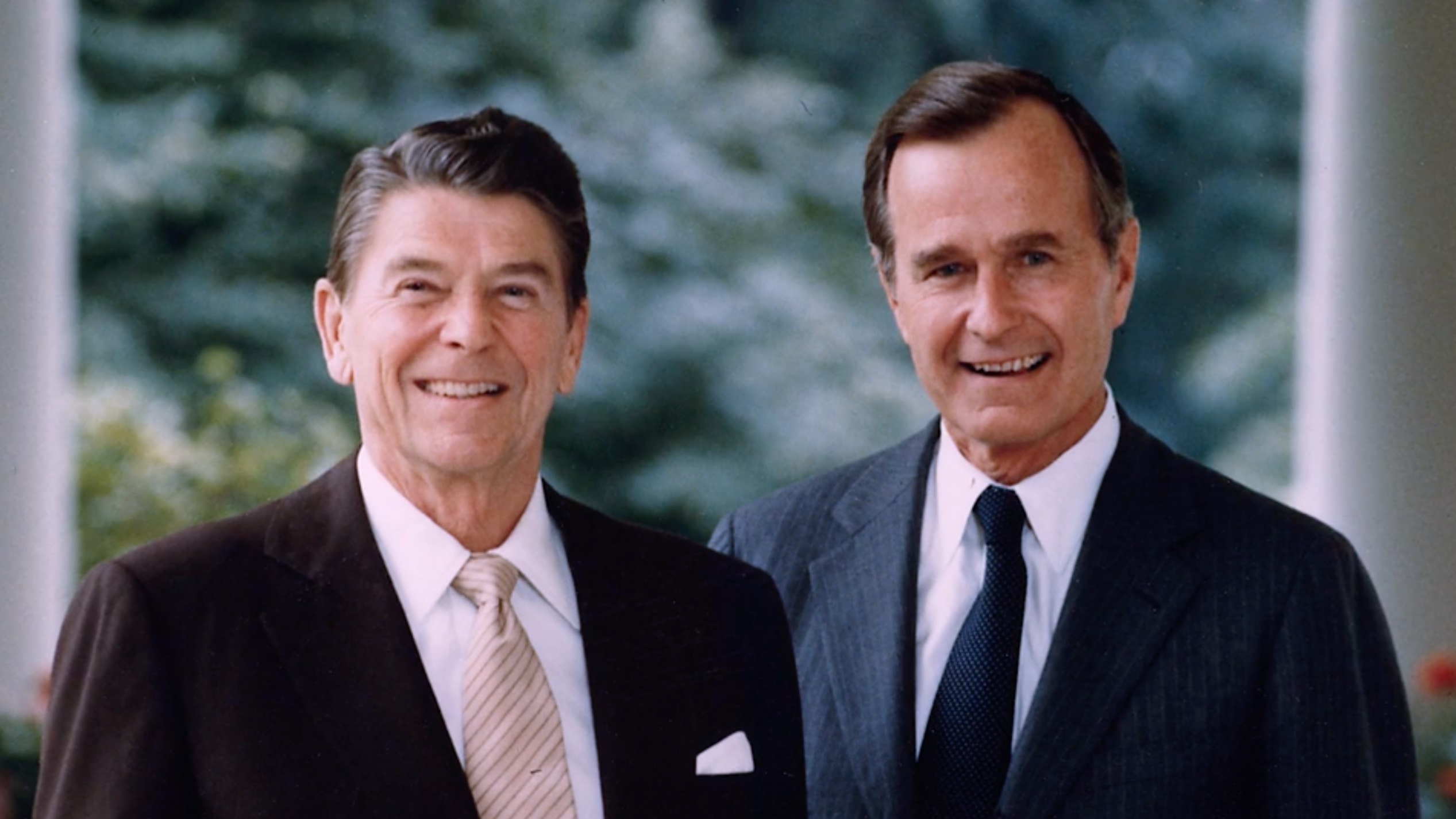 Ronald Reagan and George Bush