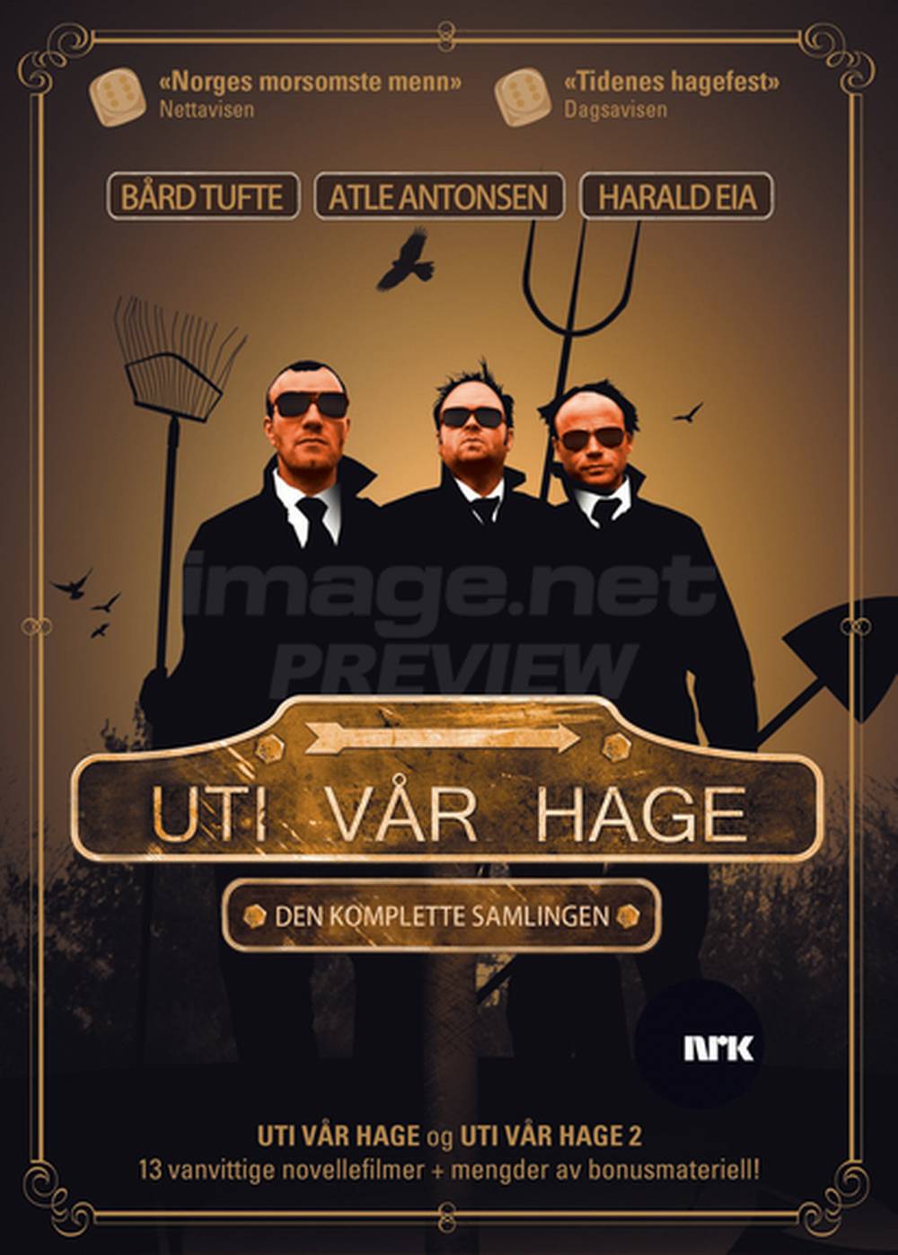 Atle Antonsen, Harald Eia, and Bård Tufte Johansen in Uti vår hage (2003)