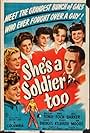 Nina Foch, Jess Barker, Jeanne Bates, Gladys Blake, Nancy Brinckman, Jeff Donnell, and Kaye Dowd in She's a Soldier Too (1944)