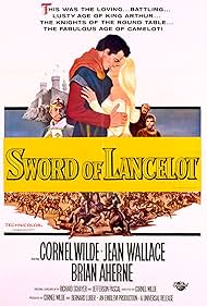 Brian Aherne, Cornel Wilde, and Jean Wallace in Sword of Lancelot (1963)