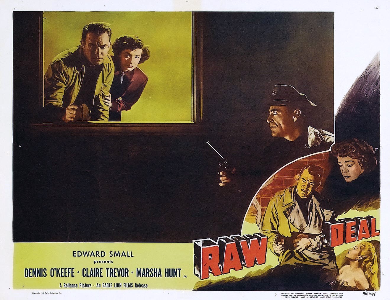 Marsha Hunt, Carey Loftin, and Dennis O'Keefe in Raw Deal (1948)