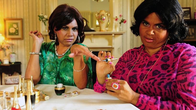 Deborah Mailman and Elizabeth Wymarra in Black Comedy (2014)