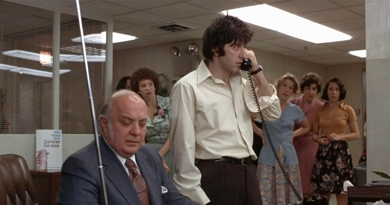 Al Pacino, John Cazale, Penelope Allen, Sully Boyar, Sandra Kazan, Marcia Jean Kurtz, and Estelle Omens in Dog Day Afternoon (1975)