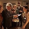 Tom Courtenay, Michiel Huisman, Penelope Wilton, Katherine Parkinson, Lily James, and Kit Connor in The Guernsey Literary and Potato Peel Pie Society (2018)