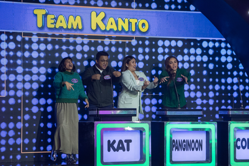 K Brosas, Connh Cruz, Adam Domingo, and Kat Galang in Family Feud Philippines (2022)