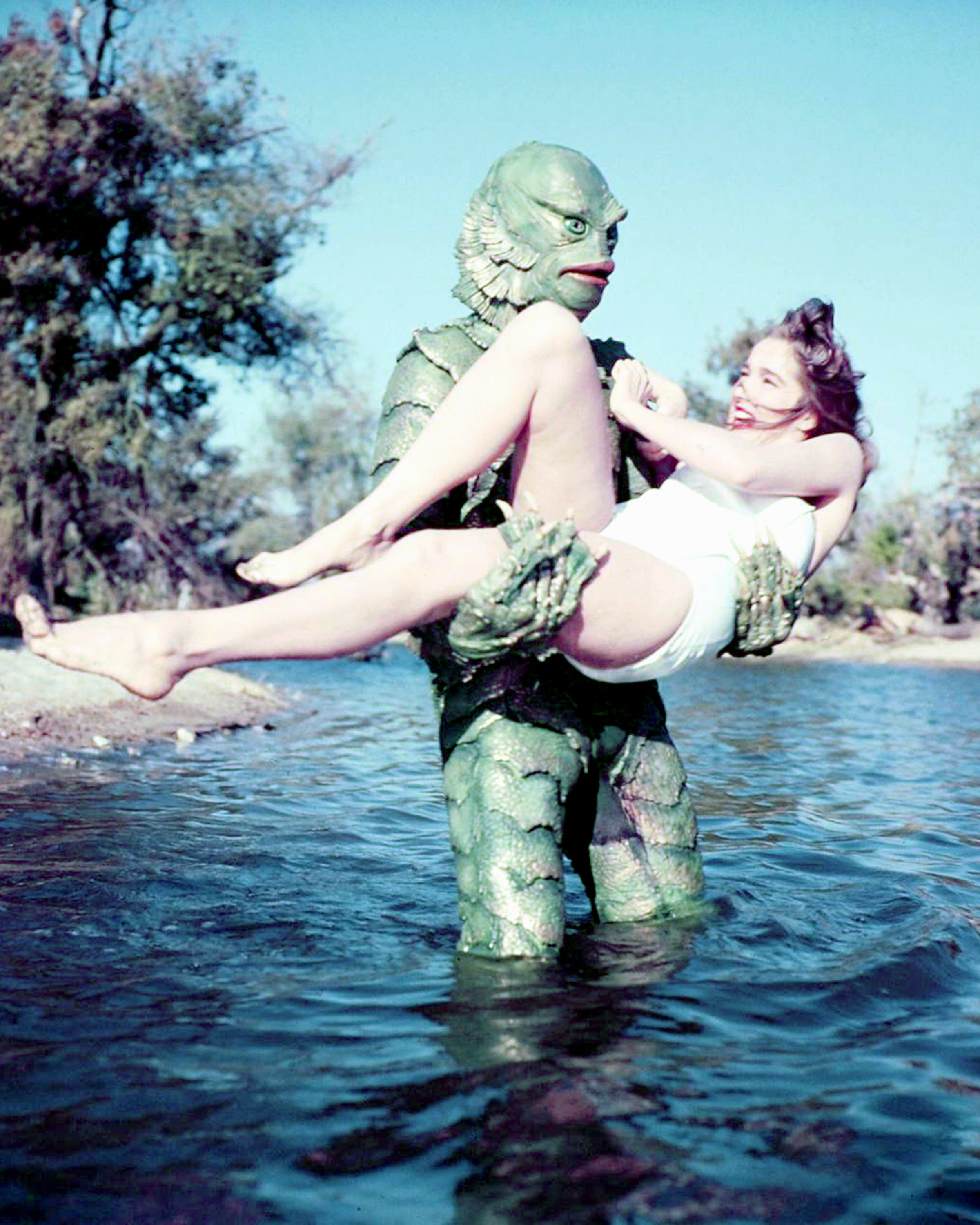 Julie Adams, Ricou Browning, and Ben Chapman in Creature from the Black Lagoon (1954)