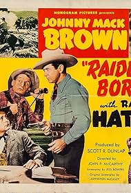 Johnny Mack Brown, Ellen Hall, and Raymond Hatton in Raiders of the Border (1944)