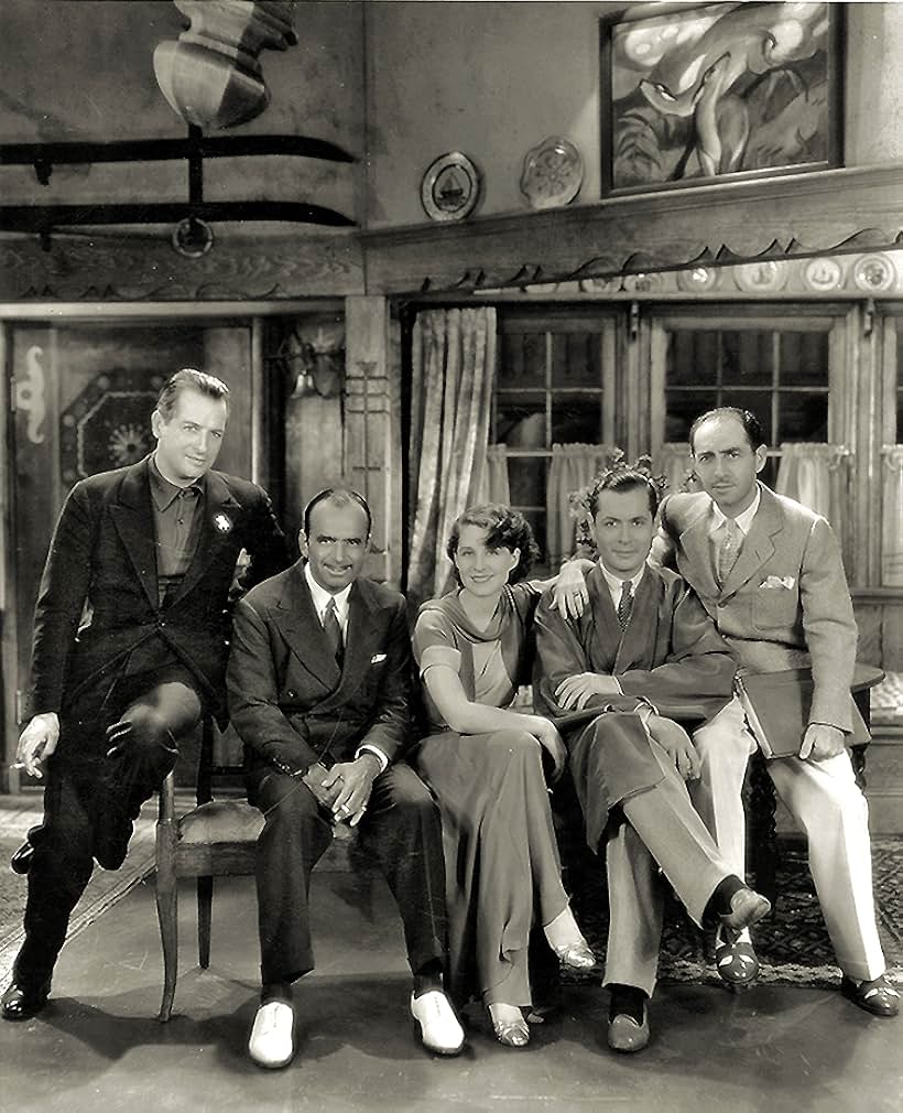 Douglas Fairbanks, Reginald Denny, Sidney Franklin, Robert Montgomery, and Norma Shearer in Private Lives (1931)