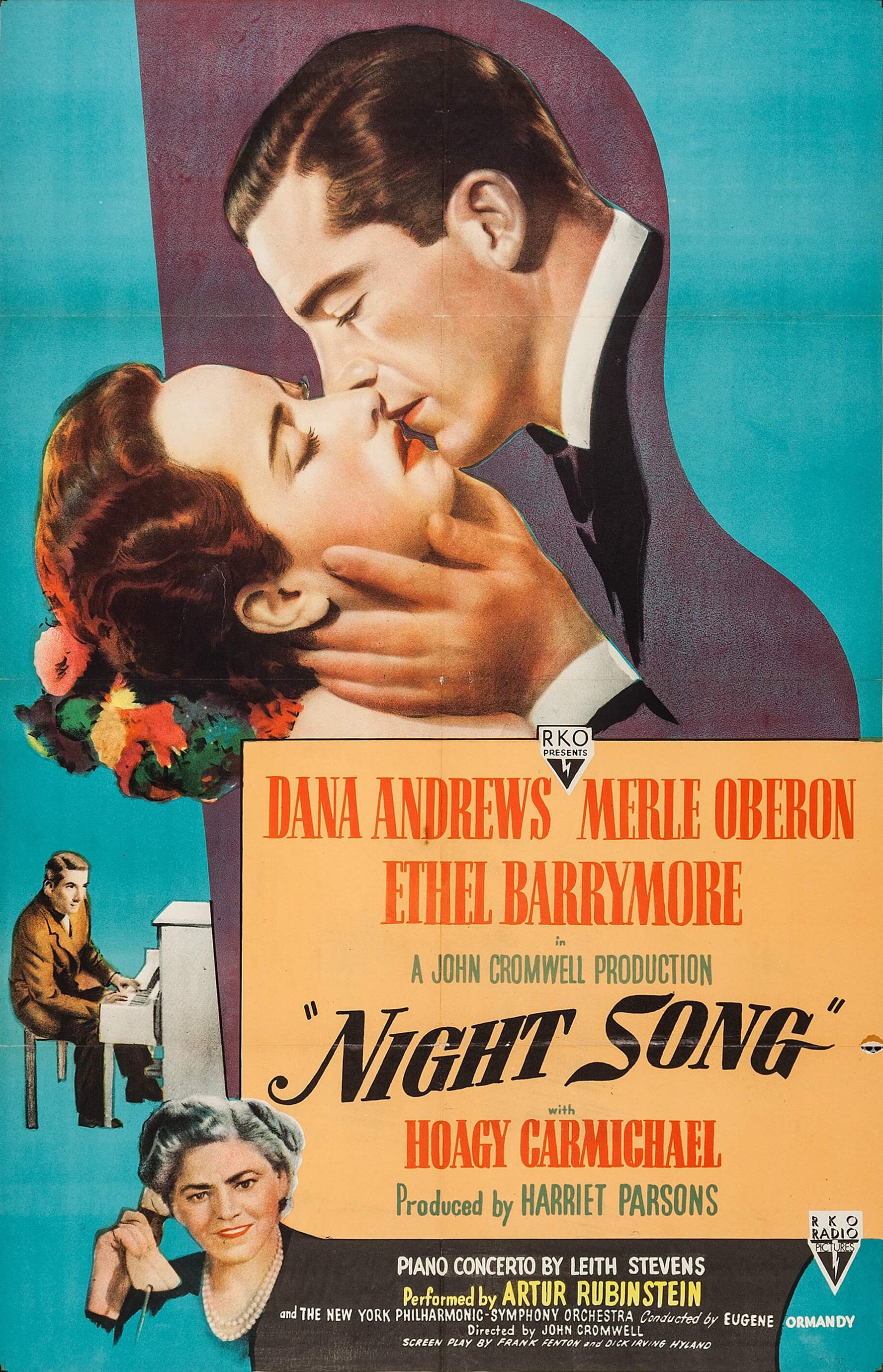 Dana Andrews and Merle Oberon in Night Song (1947)