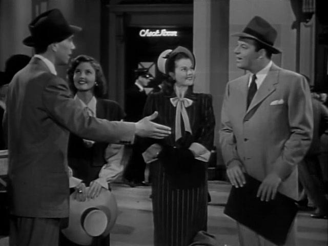 Jack Carson, Robert Hutton, Janis Paige, and Martha Vickers in Love and Learn (1947)