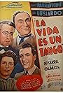 Hugo del Carril, Tito Lusiardo, Sabina Olmos, and Florencio Parravicini in La vida es un tango (1939)