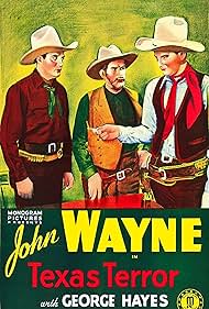 John Wayne, George 'Gabby' Hayes, and LeRoy Mason in Texas Terror (1935)