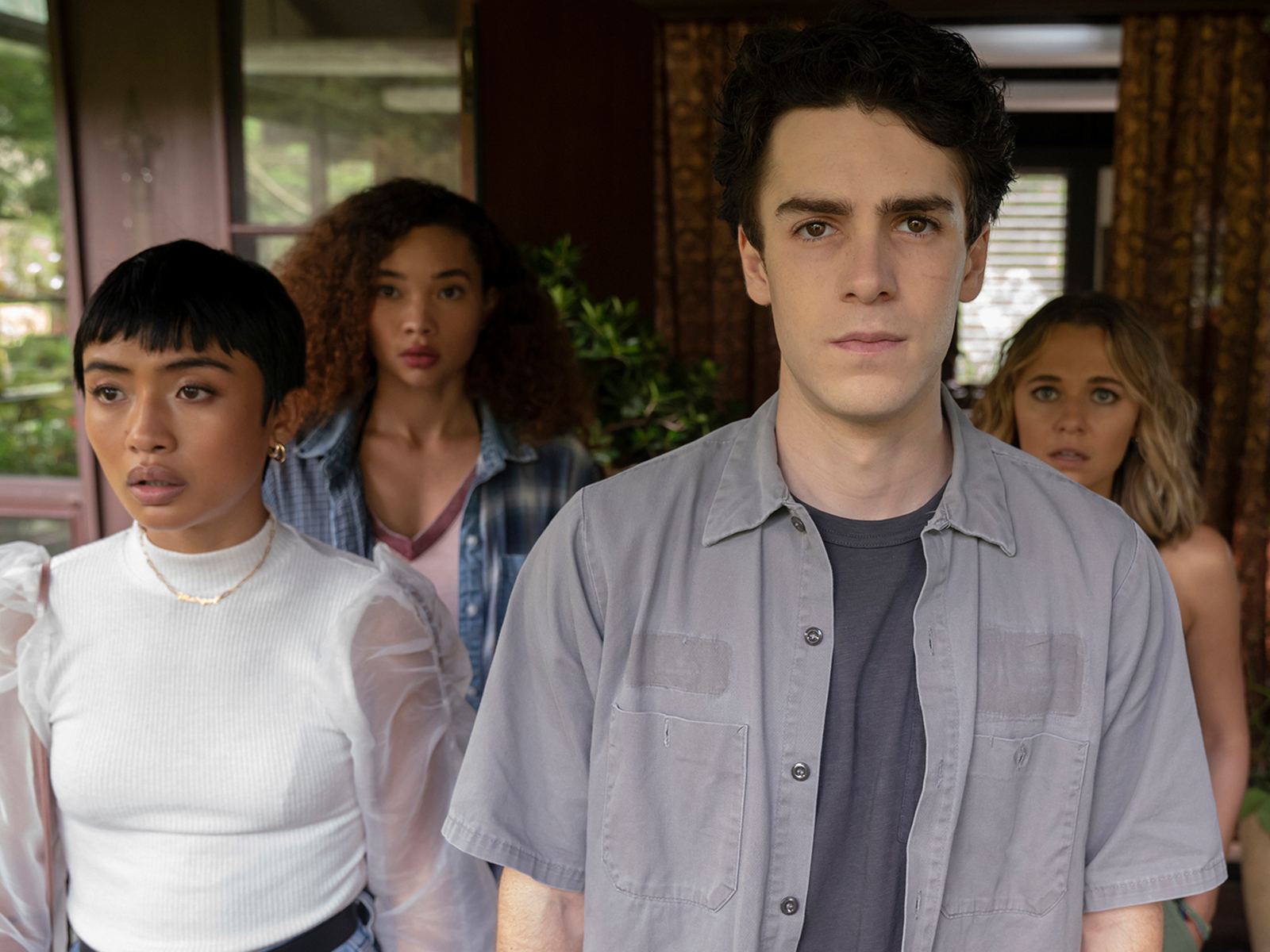 Brianne Tju, Madison Iseman, Zeke Goodman, and Ashley Moore in I Know What You Did Last Summer (2021)